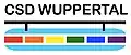 Logo des Wuppertaler Christopher Street Day in Abwandlung des Wupperwurms