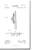 Caffrey-Patentschrift vom 9. Februar 1897,[7] Detailansicht des Stromabnehmers