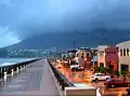 Blick vom Sporthafen Dénia auf Montgó