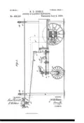 Dibble-Patentschrift vom 2. Juli 1889,[3] Seitenansicht des Wagens