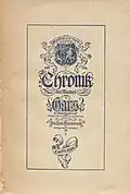 Titelvignette für Julius Kiennasts „Chronik des Marktes Gars in Nieder-Oesterreich.“ Gars 1920.