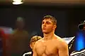 Alexander Frenkel vor dem Kampf gegen Cory Phelps um den Junioren-Weltmeister Titel der IBF