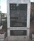 Der Gedenkstein auf Gottlobs Friedhof