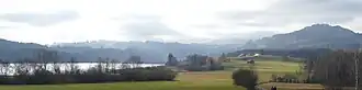 Blick auf „Insel“ im Niedersonthofener See