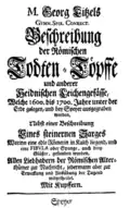 Titelblatt der Abhandlung von Georg Litzel (1749)