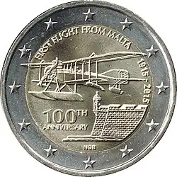 2-Euro-Gedenkmünze 100 Jahre maltesische Luftfahrt (2015)