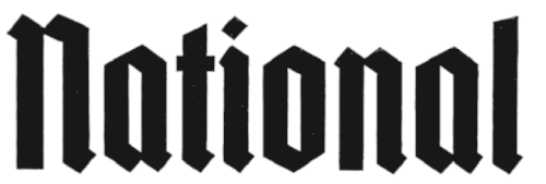 Quadrangeln in einer gebrochenen Grotesk (National)