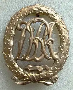 Sportabzeichen in Gold des DRA