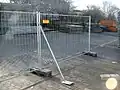 Bauzaunstrebe zur Abstützung