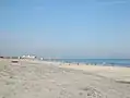 Strand von Virginia Beach, im Hintergrund ist Norfolk zu sehen