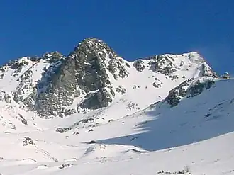 Blick von Süden auf die Volia veža und Žabia veža