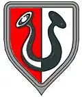 zwei Büffelhörner in silber und schwarz