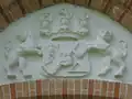 Wappen derer von Wolff an der Familienkapelle in Neu-Laitzen