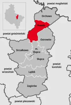 Położenie na mapie powiatu