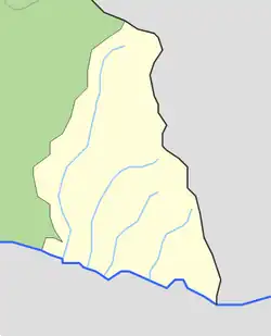Mapa konturowa rejonu Ordubad, na dole nieco na prawo znajduje się punkt z opisem „Ordubad”