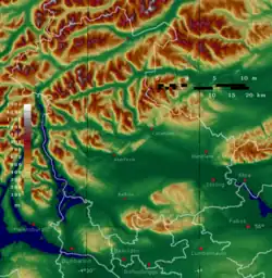 Mapa pasma górskiego