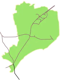 Mapa przebiegu linii kolejowej 43