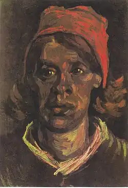 Głowa wieśniaczki w czerwonym czepcu, 1885, nr kat.: F 160, Muzeum Vincenta van Gogha