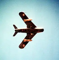 MiG-17 lotnictwa Egiptu w locie, 1981 r.