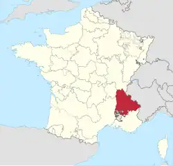 Mapa Delfinatu