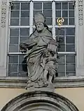Rzeźba na kościele Wniebowzięcia NMP i św. Maternusa w Lubomierzu