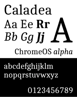 Шрифт Caladea