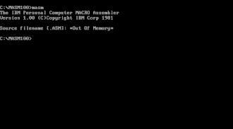 Скриншот программы Microsoft Macro Assembler