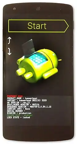 Скриншот программы Fastboot