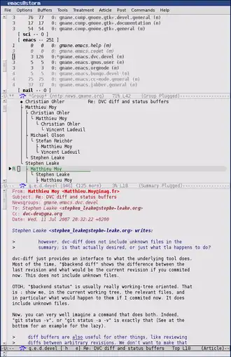 Скриншот программы Gnus