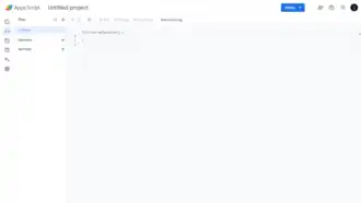 Скриншот программы Apps Script