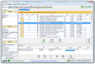 Скриншот программы LimeWire