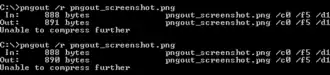 Скриншот программы PNGOUT