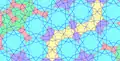 Реконструкция малого орнамента (толстые чёрные линии) с левой панели, использующего малые плитки гирих.
