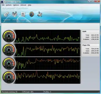 Скриншот программы Ashampoo Core Tuner