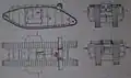 Mk IV «самец», схема