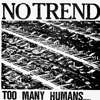 Обложка альбома No Trend «Too Many Humans.....» (1984)