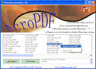Скриншот программы Photoshop SpeedUp