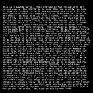 Обложка альбома XTC «Go 2» (1978)