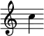 { \new Staff \with { \remove "Time_signature_engraver"} {\clef treble c''4}}