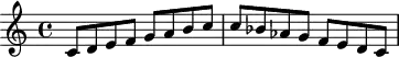 C D E F G A B c | c _B _A G F E D C |