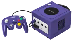 Purple GameCube and controller